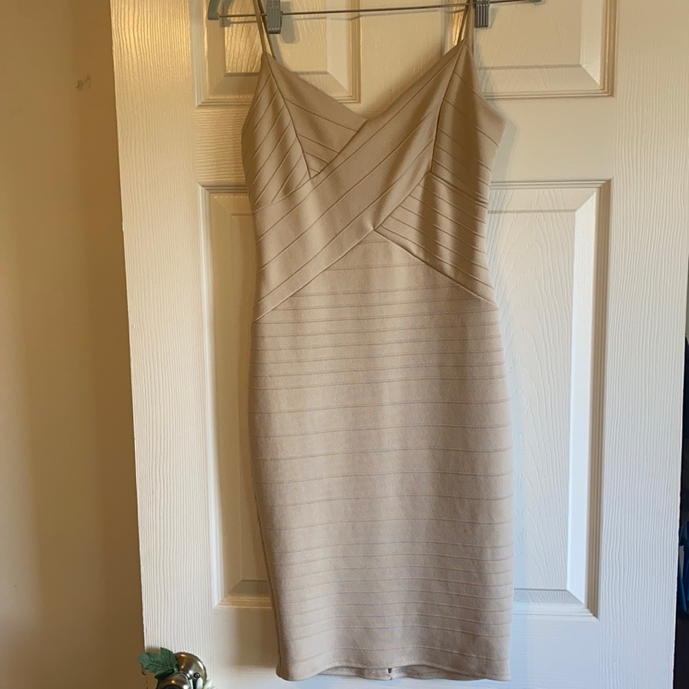 Beige bandage dress, Medium